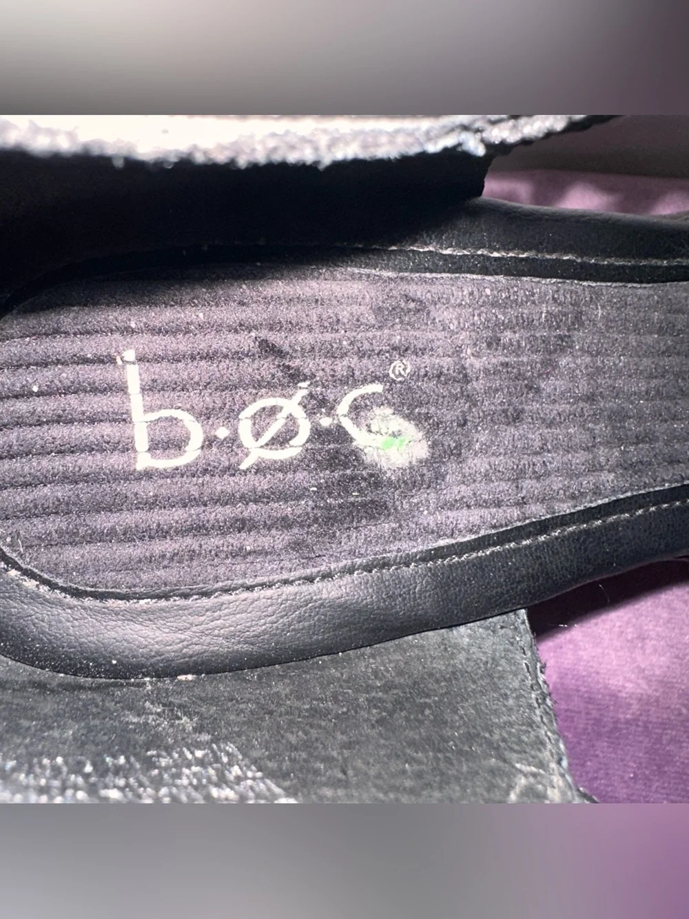 Women’s b.o.c. Size 9 Black Mary Jane Platform Heels with 3” Wood-Tone Heels
